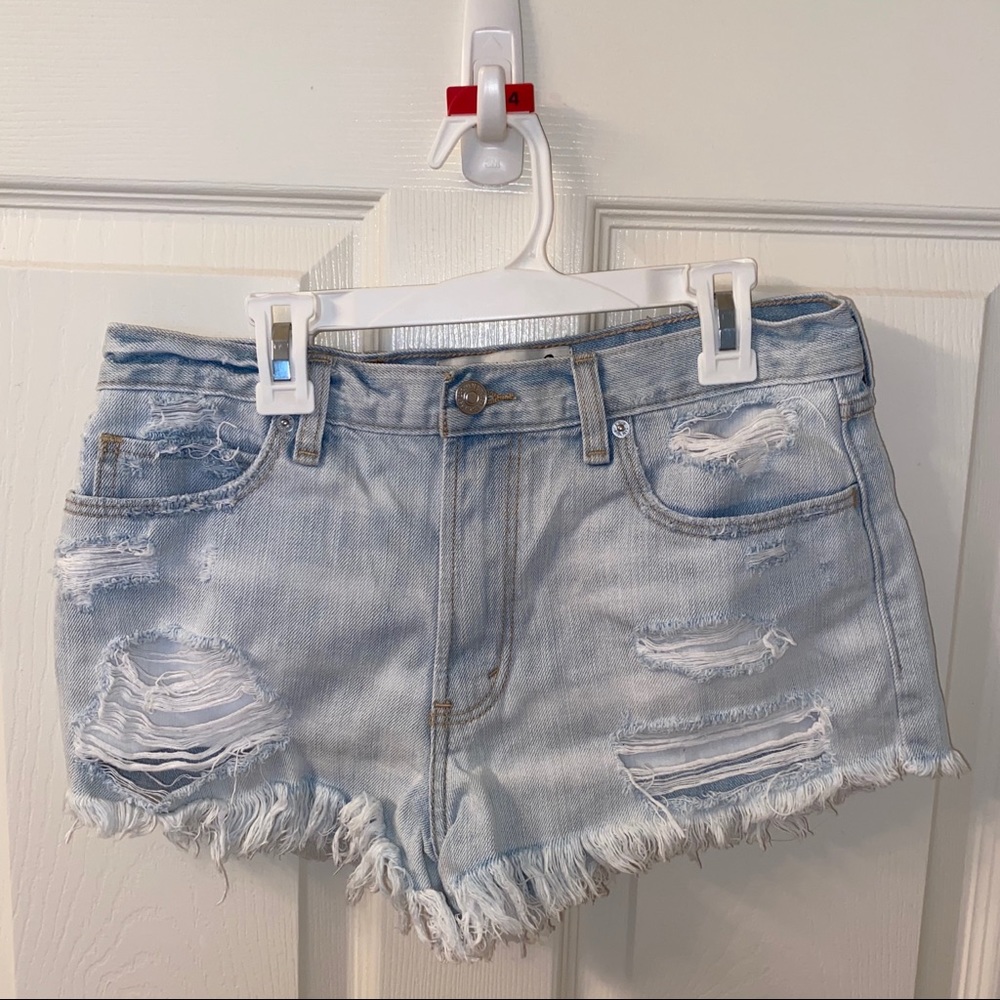 Abercrombie and Fitch Destroyed Jean Shorts